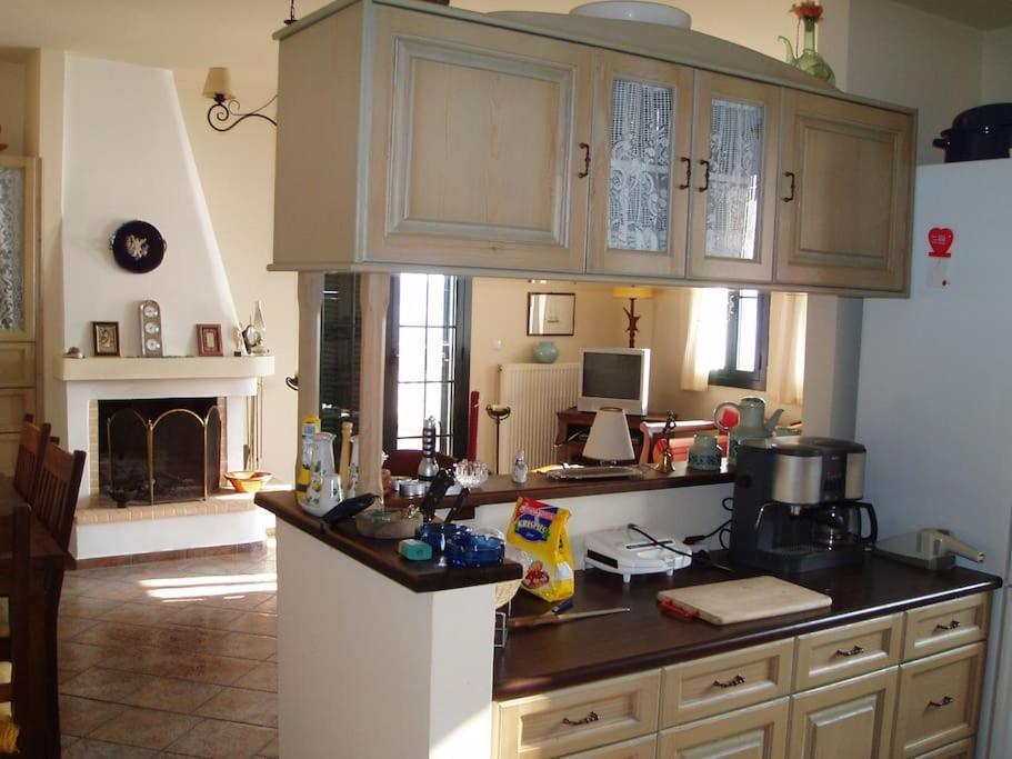 Villa With Breathtaking Views And Private Beach Agios Dimitrios  Esterno foto